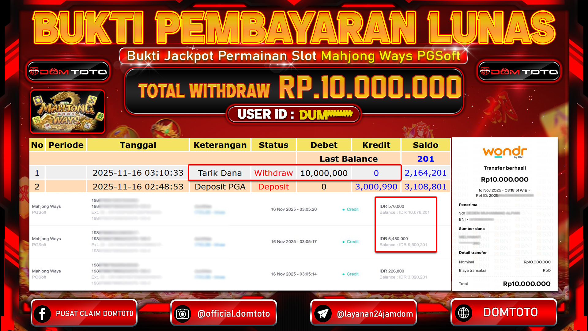 JACKPOT SLOT Mahjong Ways PGSoft Play 16 NOVEMBER 2025
